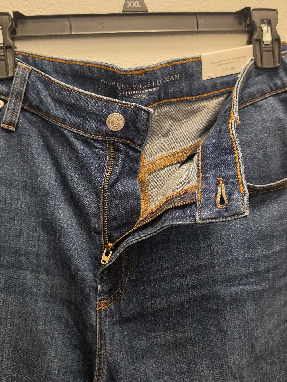 Chico's High Rise Wide Leg Jean - Picture 8 of 13